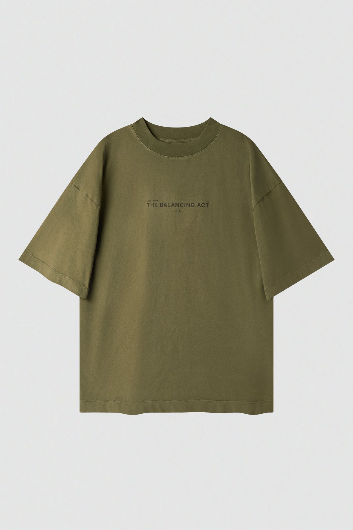 paura-Juno "The Balancing Act" Oversize Tee - Military Green-16PD10032040016