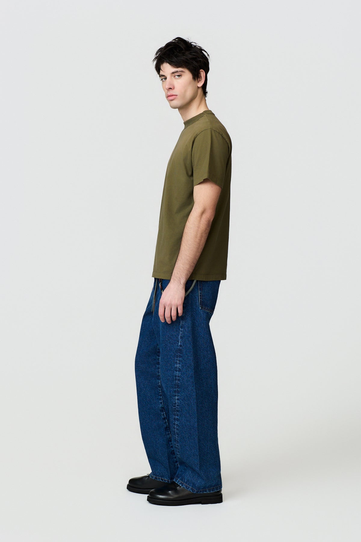 paura-Kansas Regular Tee - Military Green-16DP10052040068