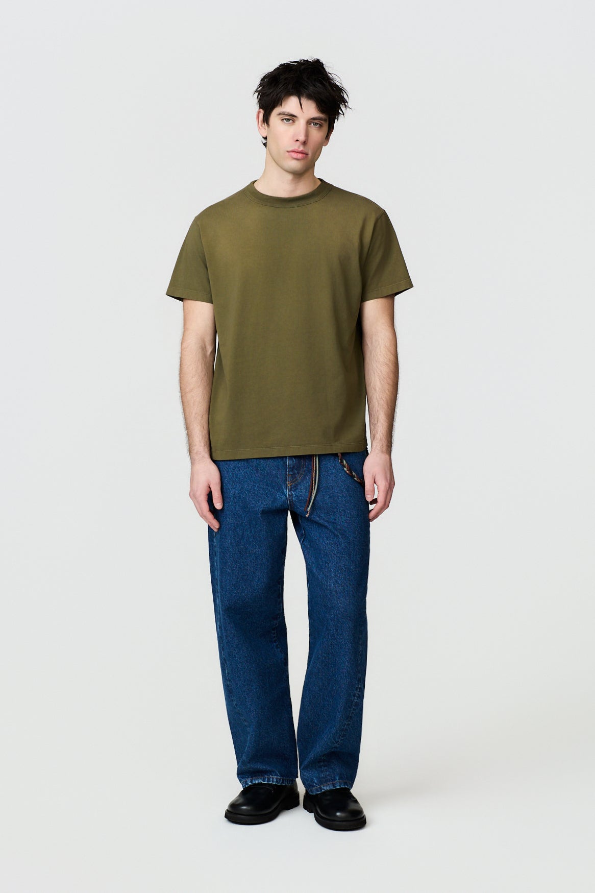 paura-Kansas Regular Tee - Military Green-16DP10052040068
