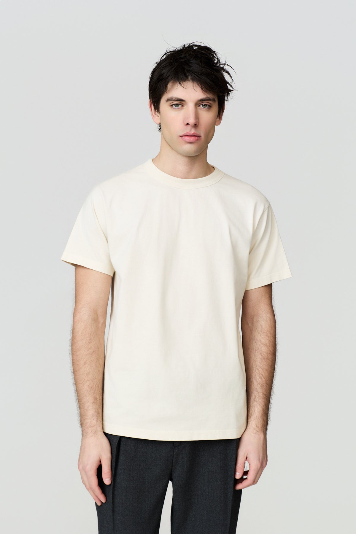 paura-Kansas Regular Tee - Milk-16DP10052040067