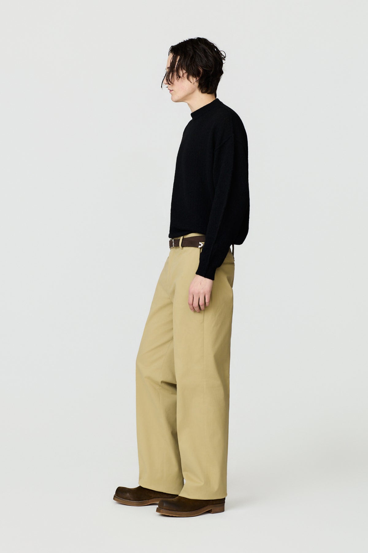 paura-Lico Wide-Leg Trousers - Beige-14DP40180000090