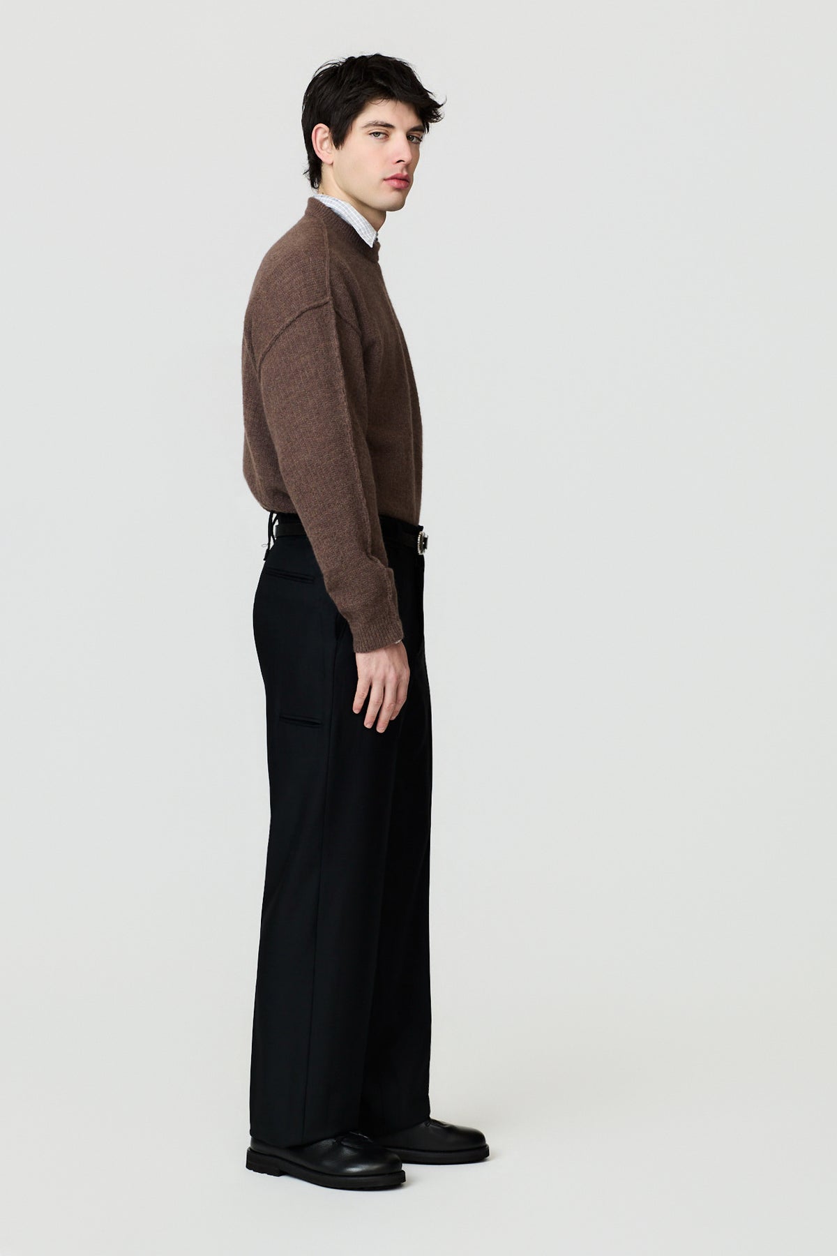 paura-Lico Wide-Leg Trousers - Black-14DP40180000090