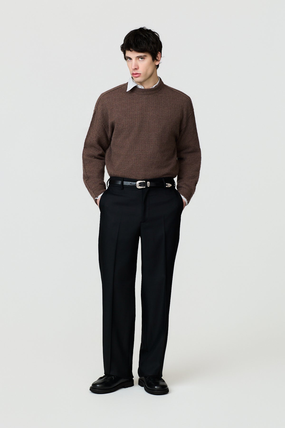 paura-Lico Wide-Leg Trousers - Black-14DP40180000090