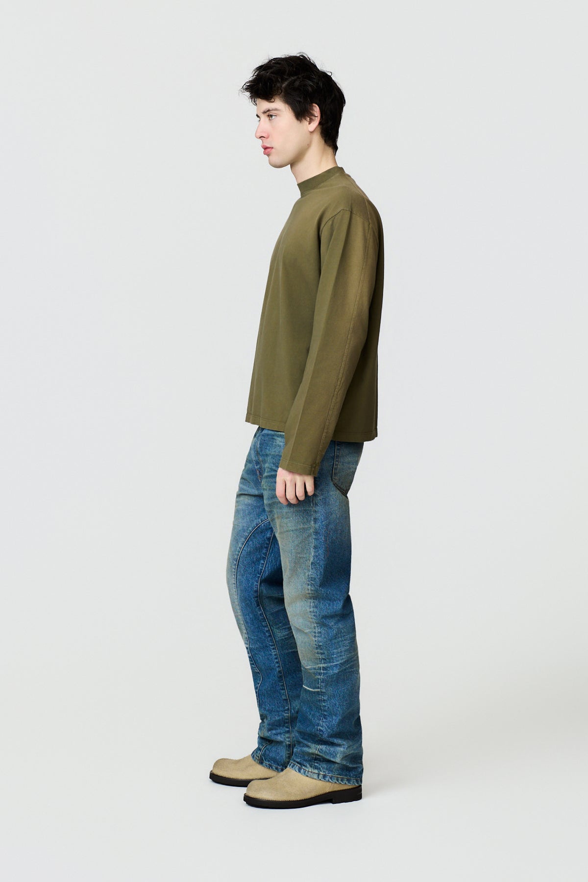 paura-Manuelito Long Sleeve - Military Green-16DP10062040068