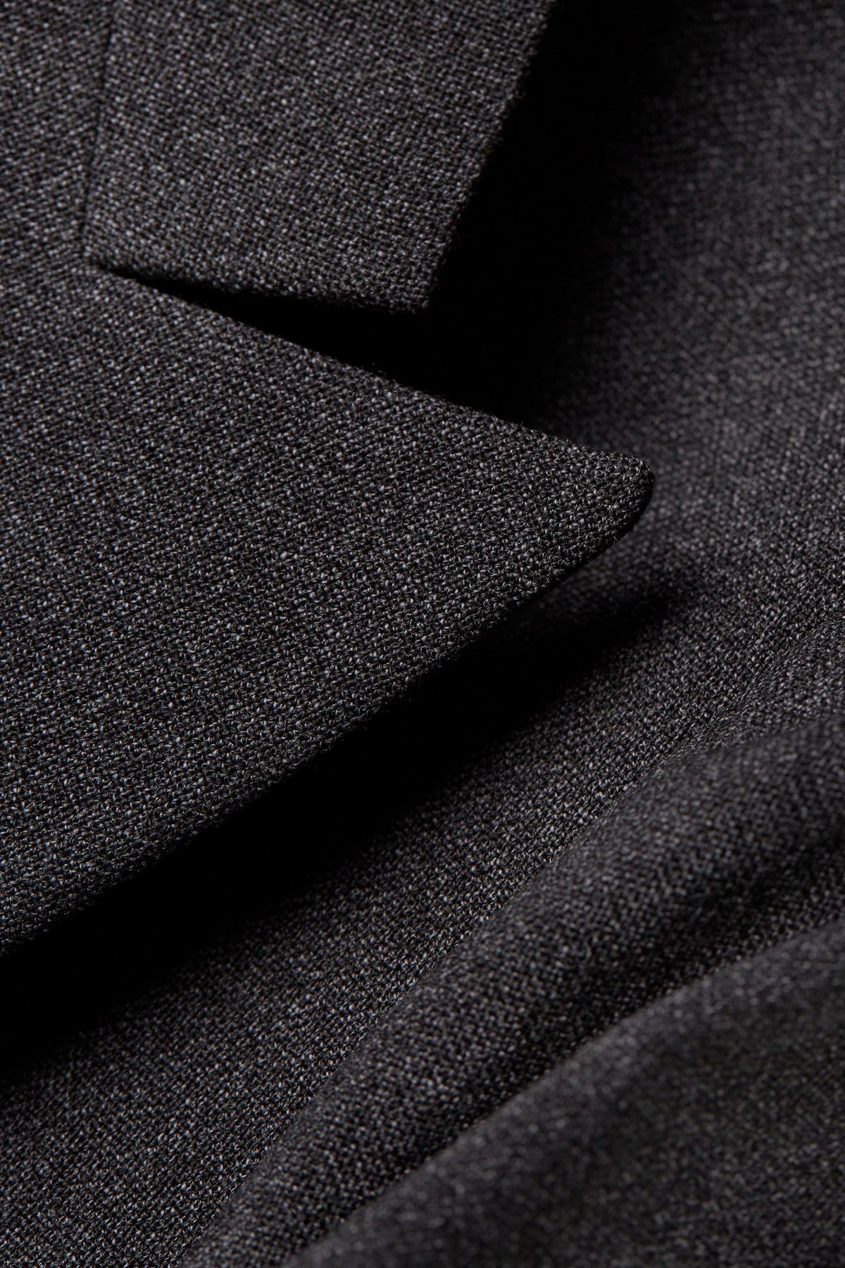 paura-Nicos Peak Lapel Classic Jacket - Dark Grey-16DP50050000037
