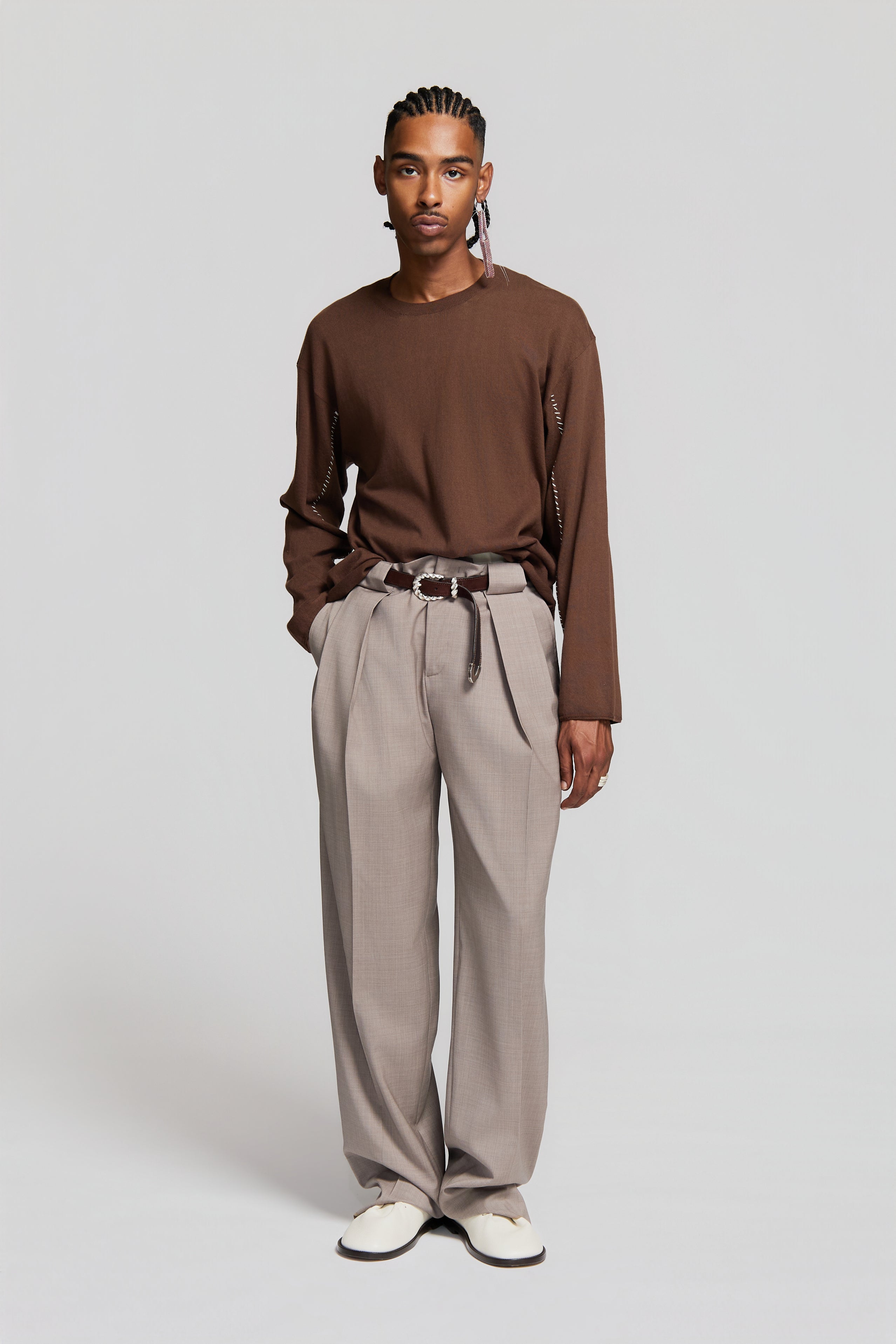 paura-Noge Classic Pants Sand-15DP40050000005