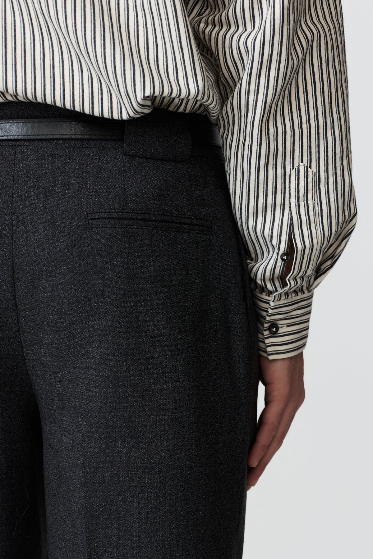 paura-Noge Wide-Leg Relaxed Trousers - Dark Grey-16DP50050000037
