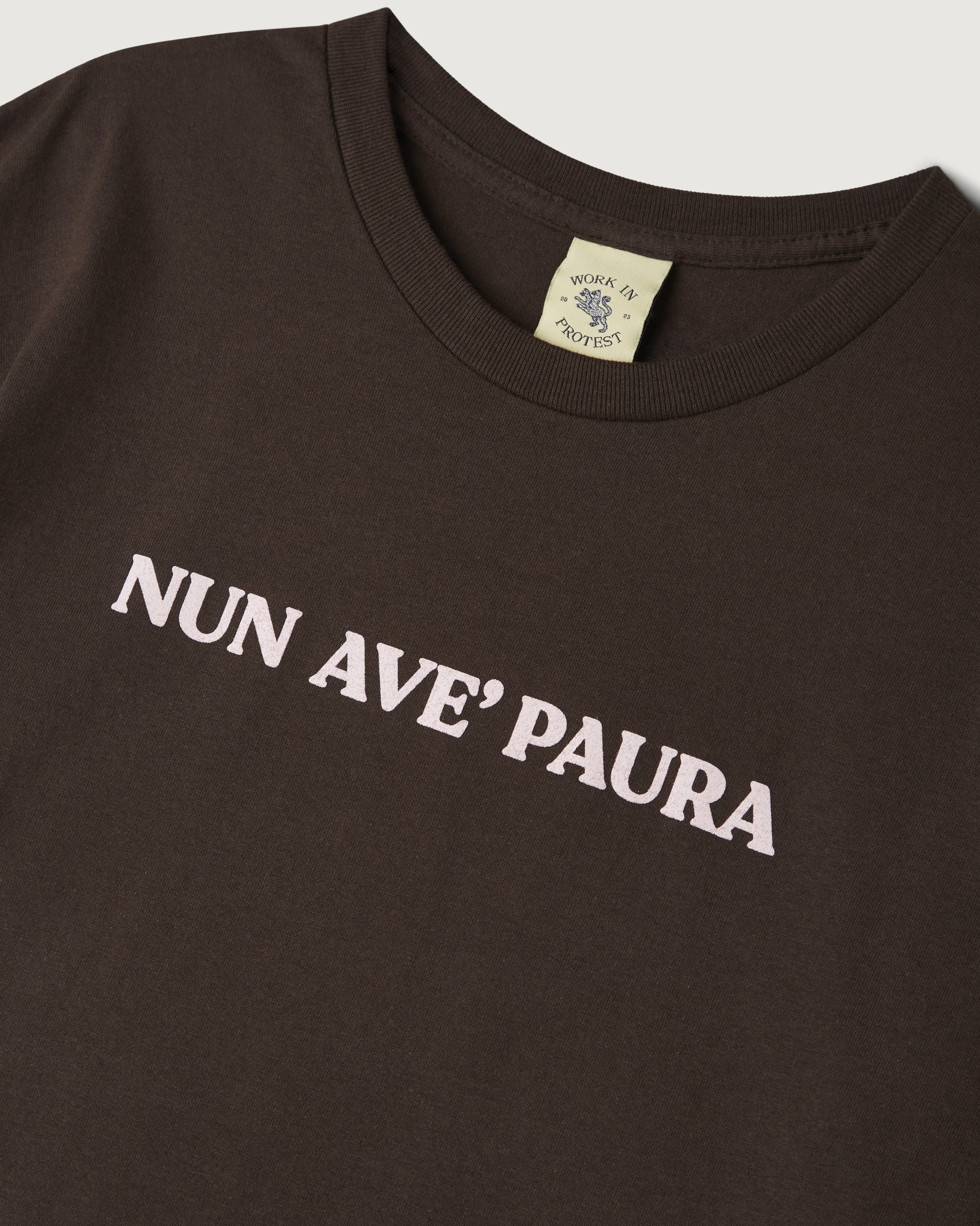 paura-Nun Ave' Paura Regular Tee - Chocolate-