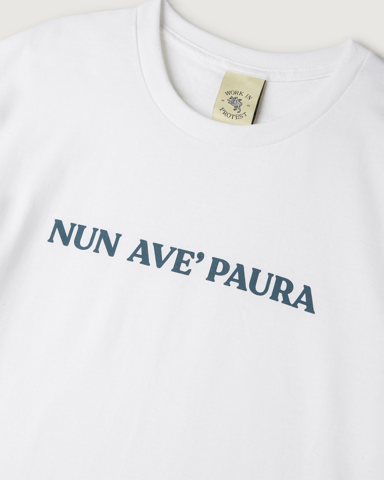 paura-Nun Ave' Paura Regular Tee - White-