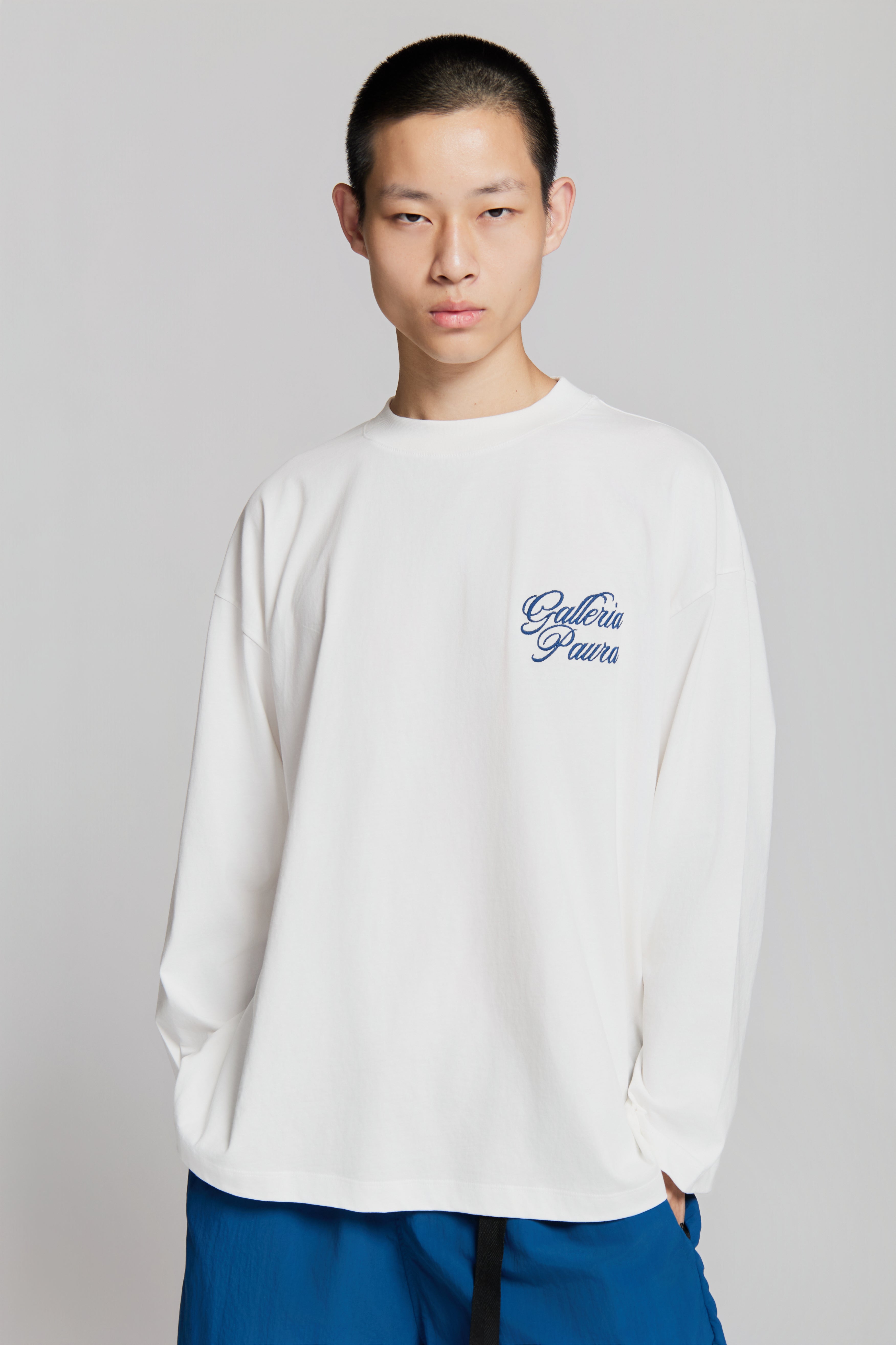 paura-Ollie Galleria Paura Longsleeve Corsivo Off White-15DP10042030020