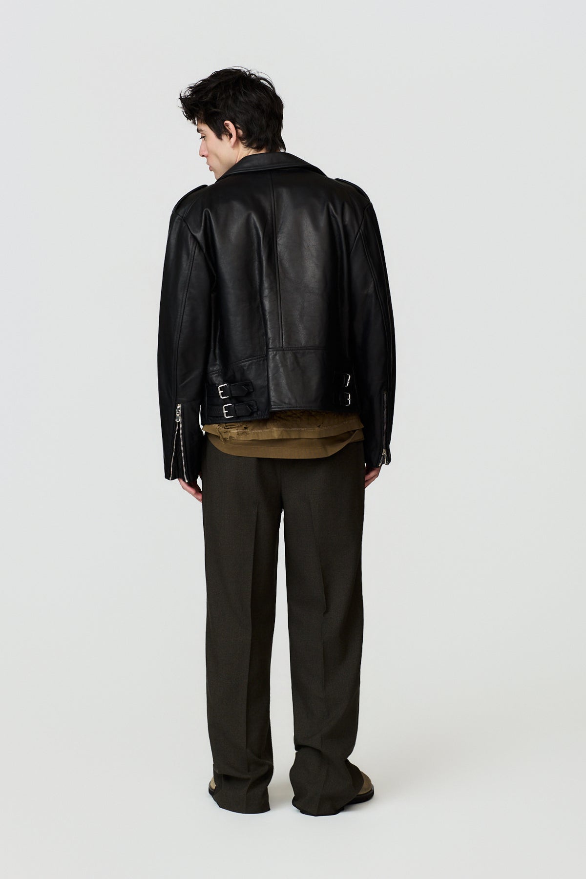 paura-Peter Leather Jacket - Black-16DP7012000001