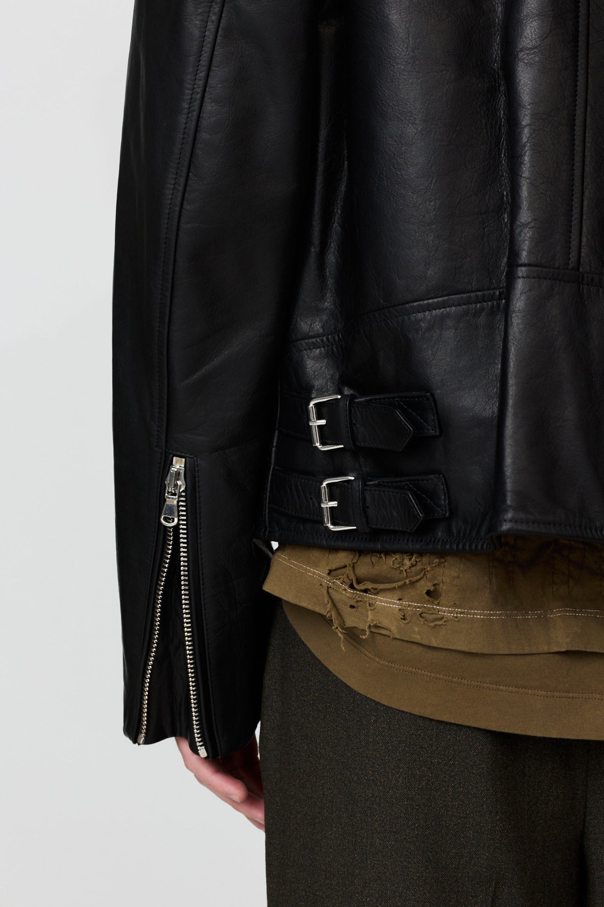 paura-Peter Leather Jacket - Black-16DP7012000001