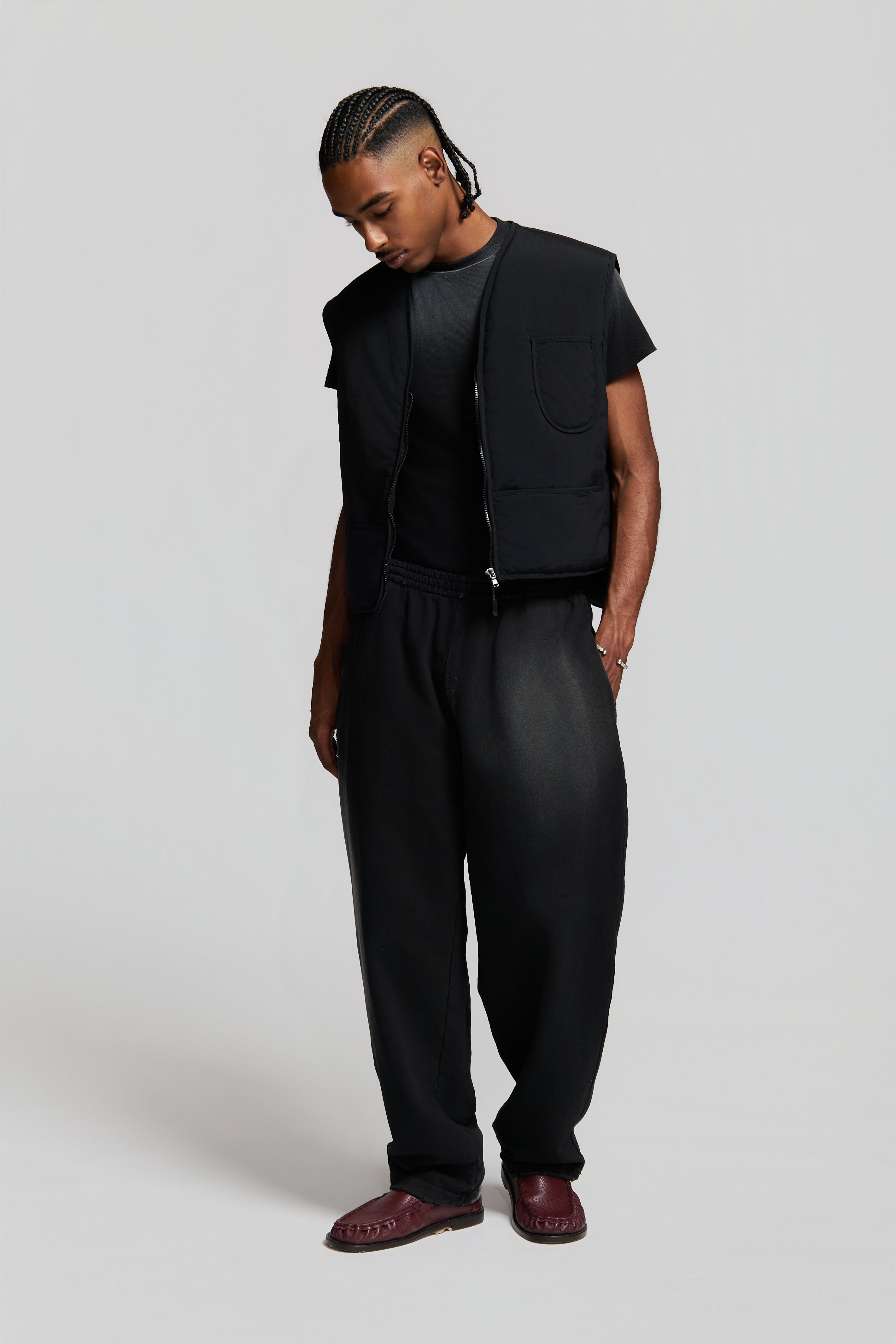 paura-Rasha Oversized Sweatpants Black-15DP40190000001