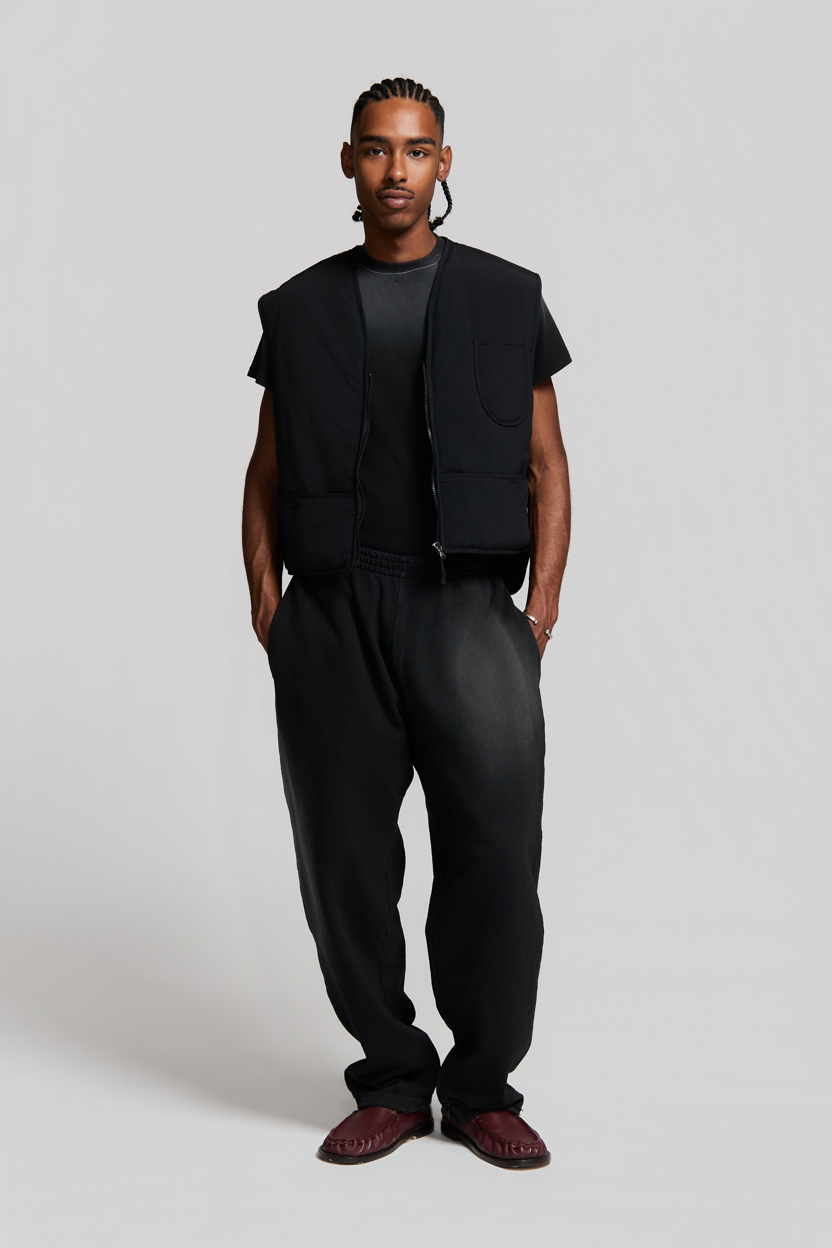 paura-Rasha Oversized Sweatpants Black-15DP40190000001