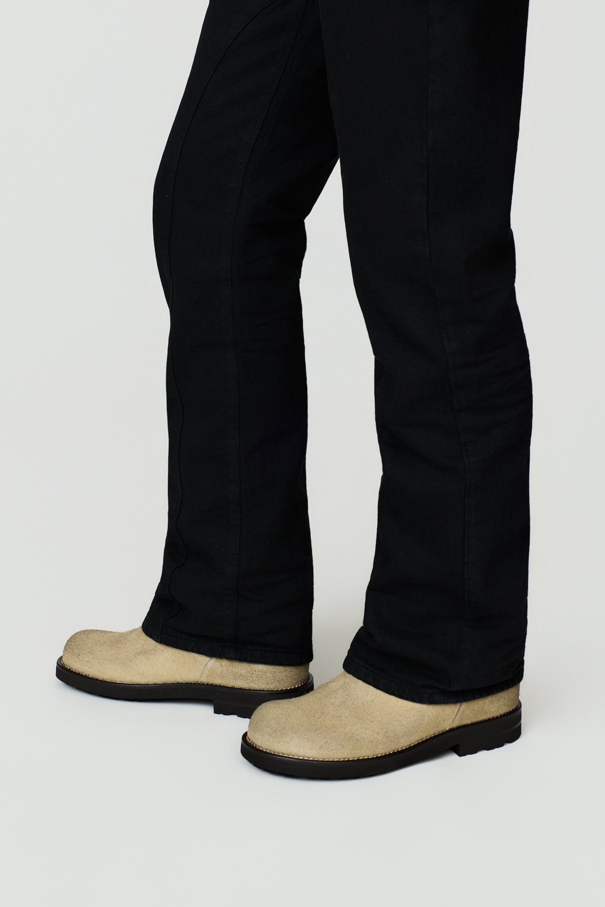 paura-Reference Flare 5-Pocket Jeans - Black-16DP40220000001
