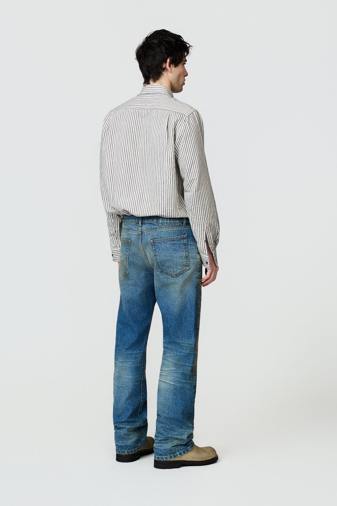 paura-Reference Flare 5-Pocket Jeans - Medium Blue-16DP40220000001