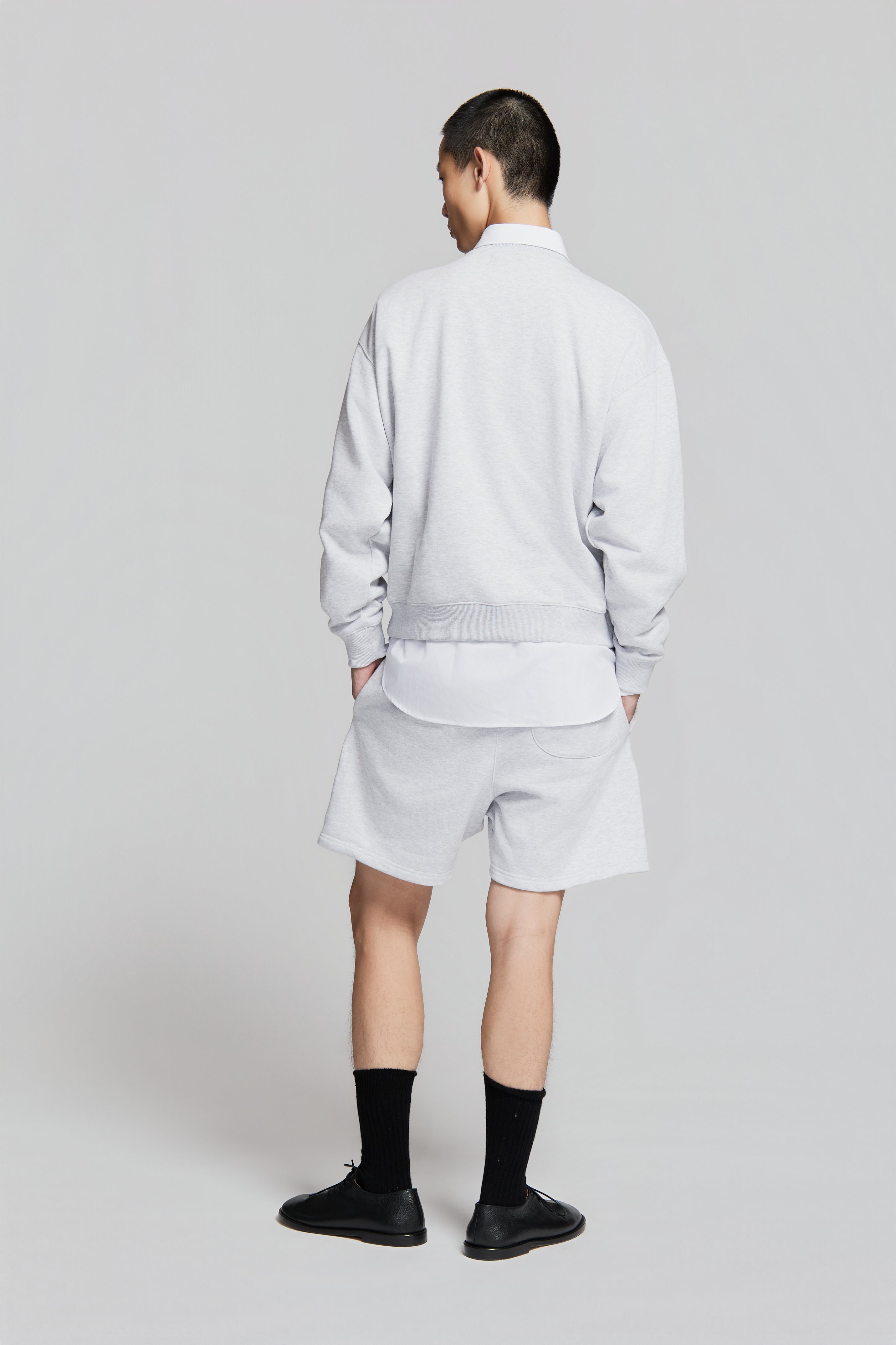 paura-Samuel Galleria Paura Crewneck Corsivo Grey Melange-15DP30022030024
