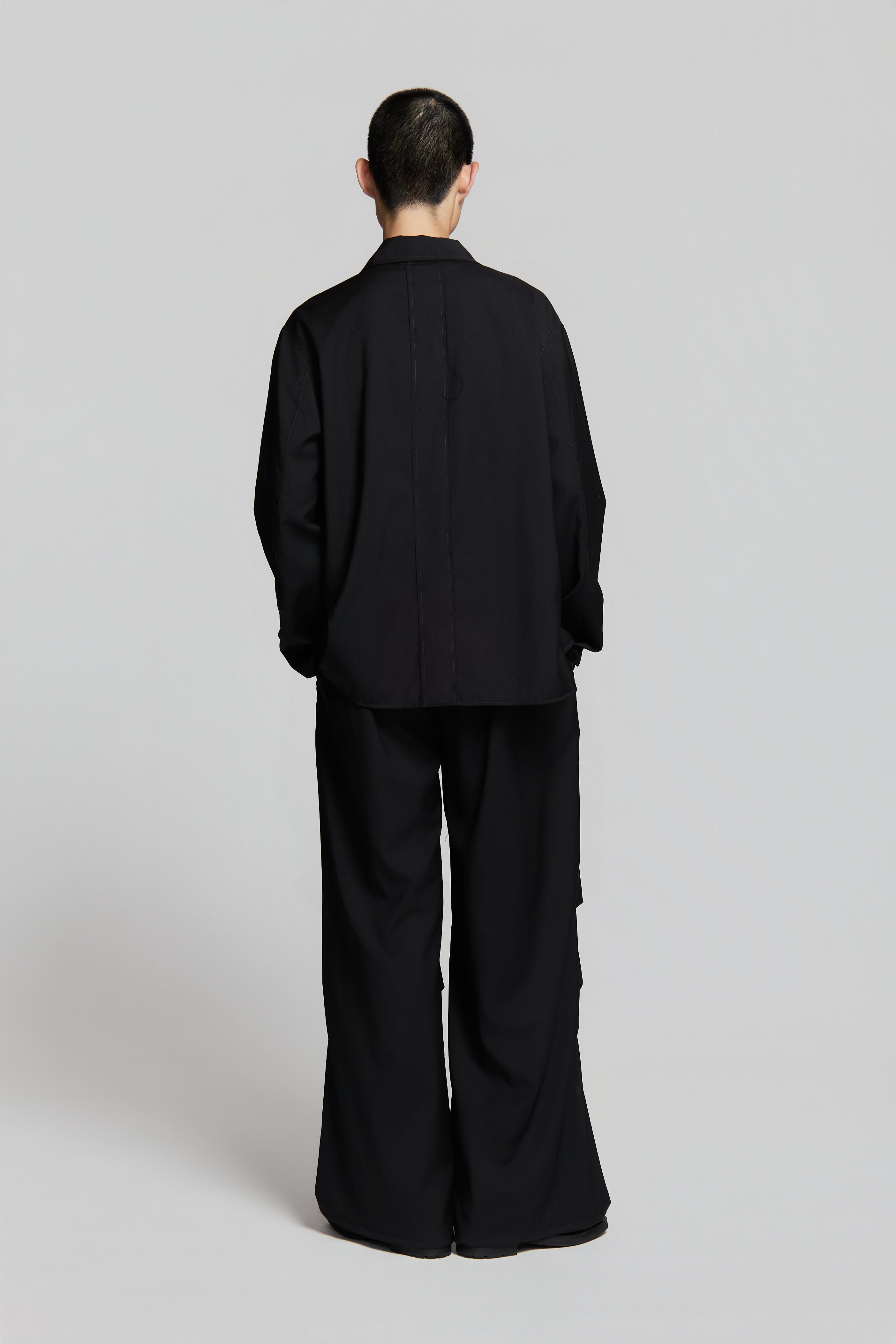 paura-Shin Full Zip Shirt Black-15DP20010000001