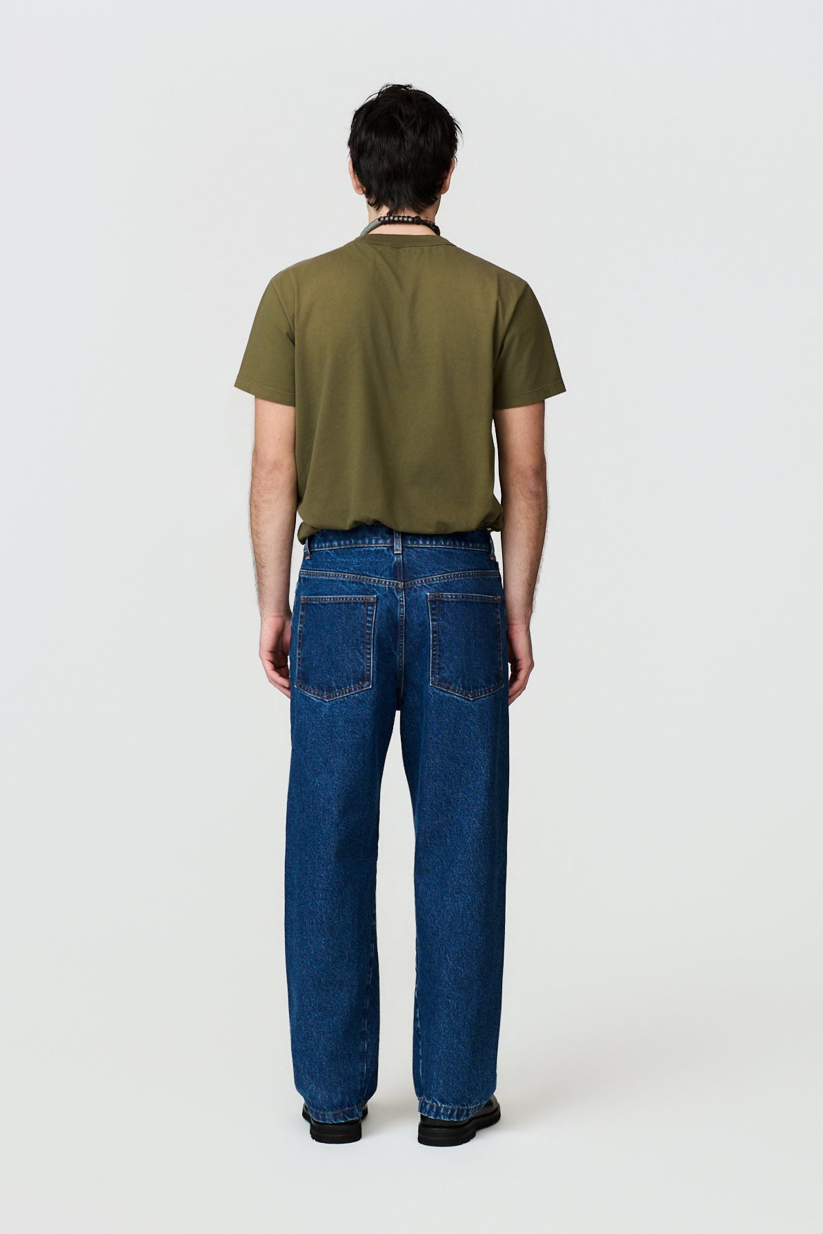 paura-Twist Oversized 5-Pocket Denim - Medium Blue-16DP40130000056