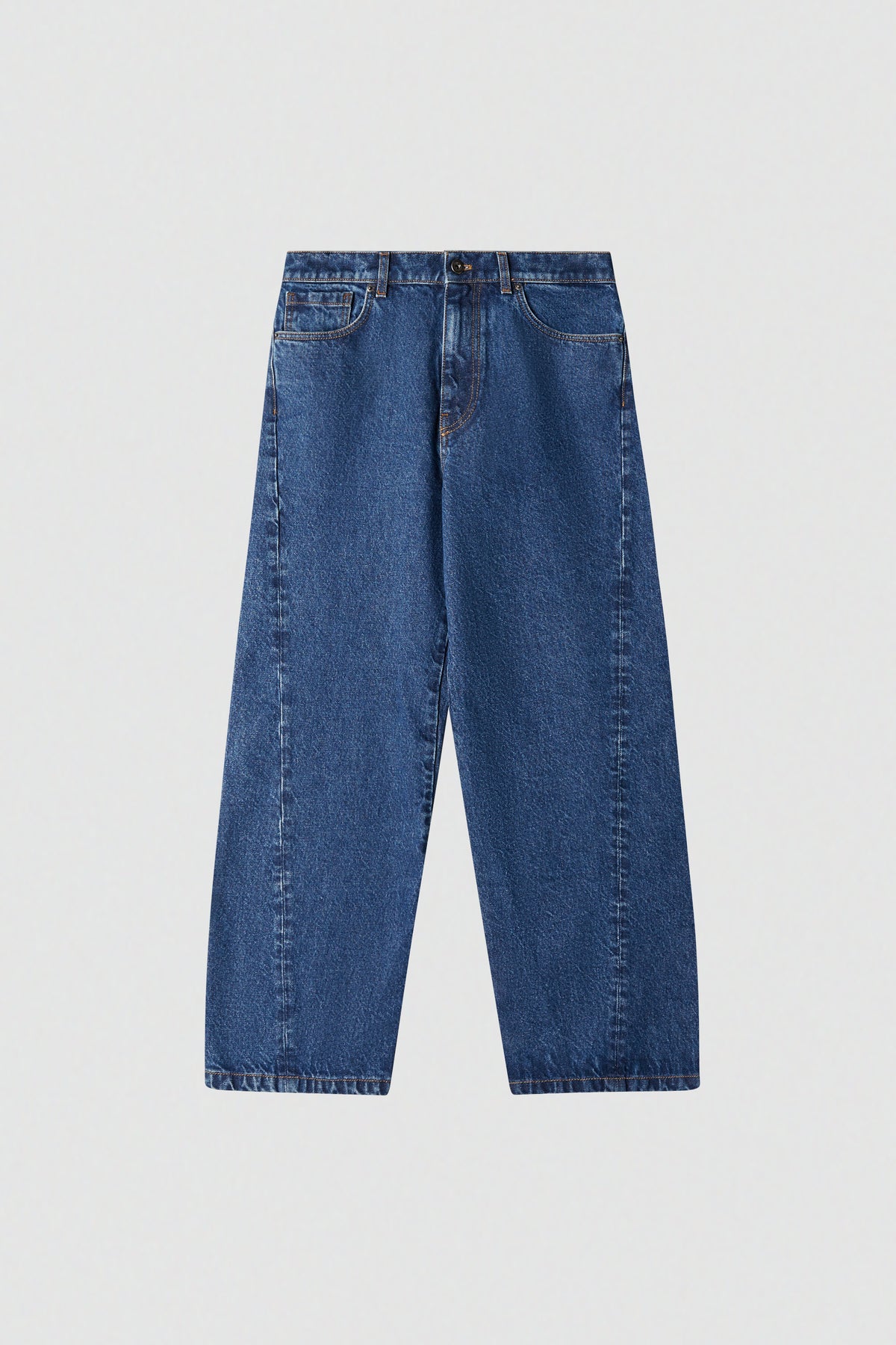 paura-Twist Oversized 5-Pocket Denim - Medium Blue-16DP40130000056