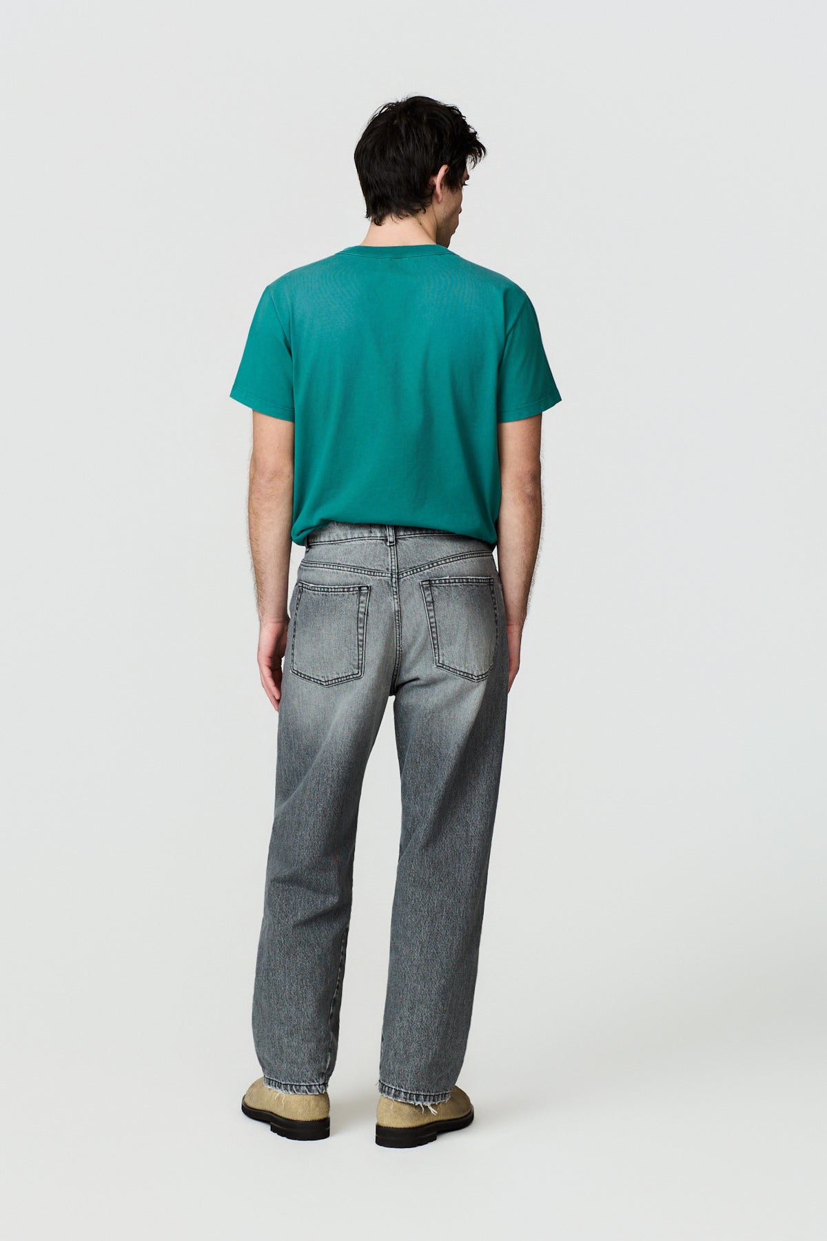 paura-Twist Oversized 5 Pocket Denim - Medium Grey-16DP40130000016
