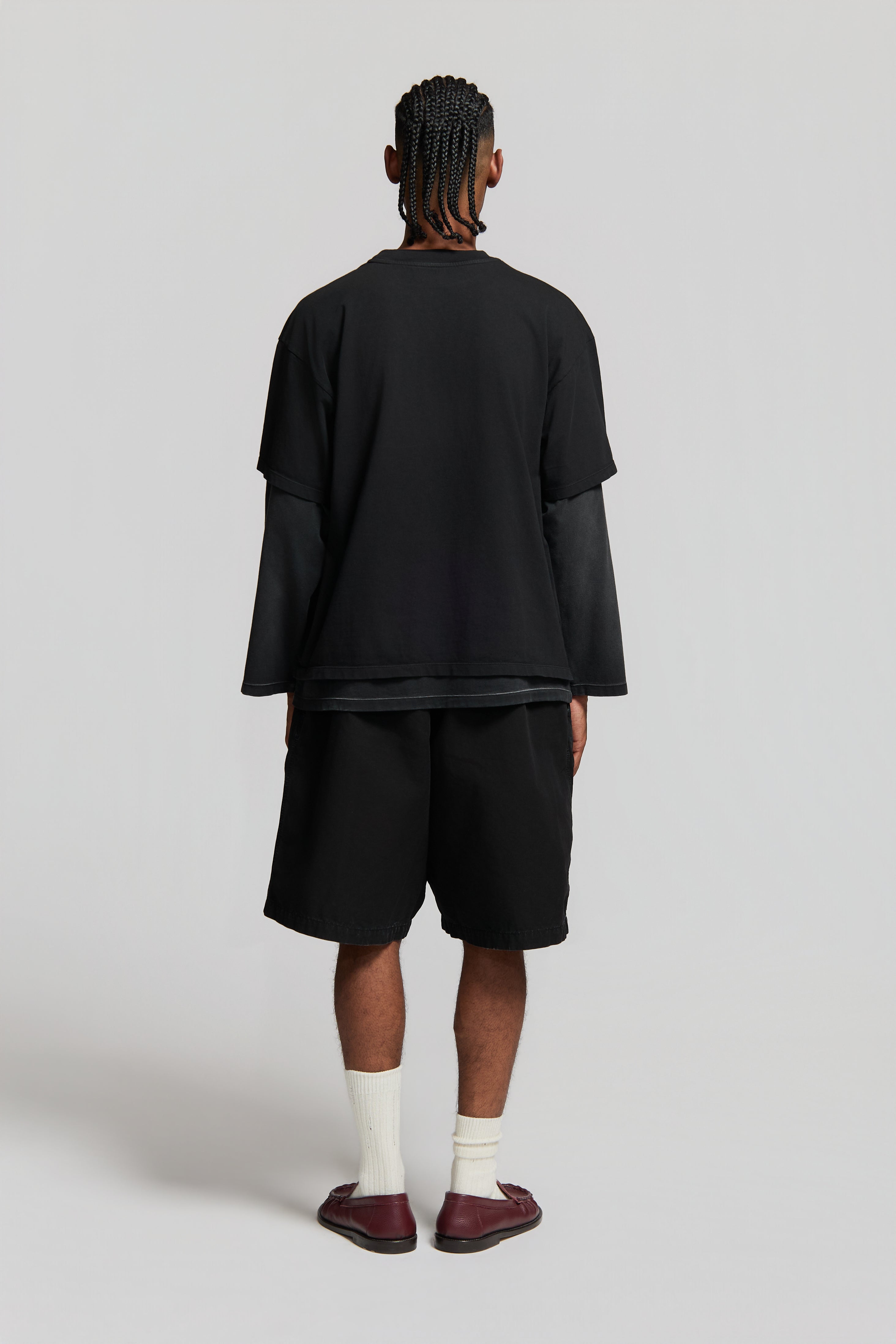 paura-Zeno "Dbatgd" Double Layer Longsleeve Black-15DP10091020001