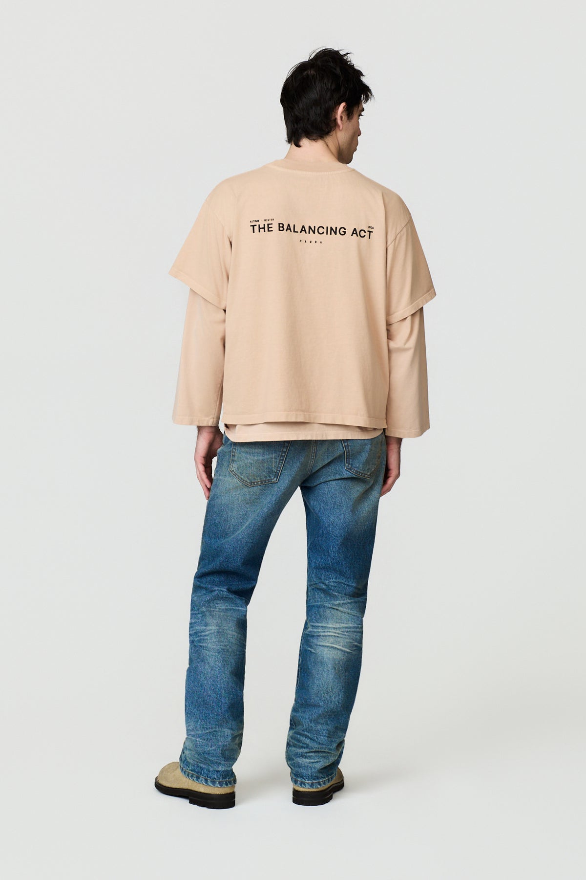 paura-Zeno "The Balancing Act Double-Layer Longsleeve - Nude-16DP10091030064