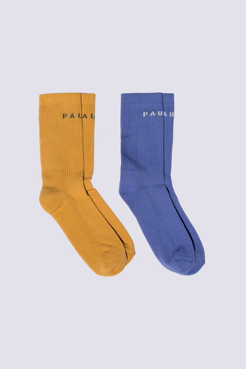 BI-PACK ZEO SOCKS MUSTARD/PURPLE