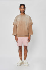 ZENO DOUBLELAYER LONGSLEEVE BROWN STONE