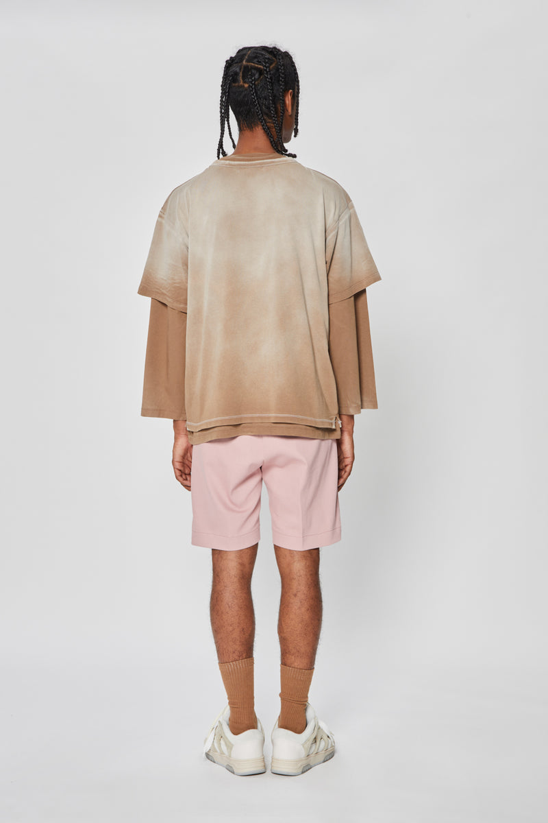 ZENO DOUBLELAYER LONGSLEEVE BROWN STONE