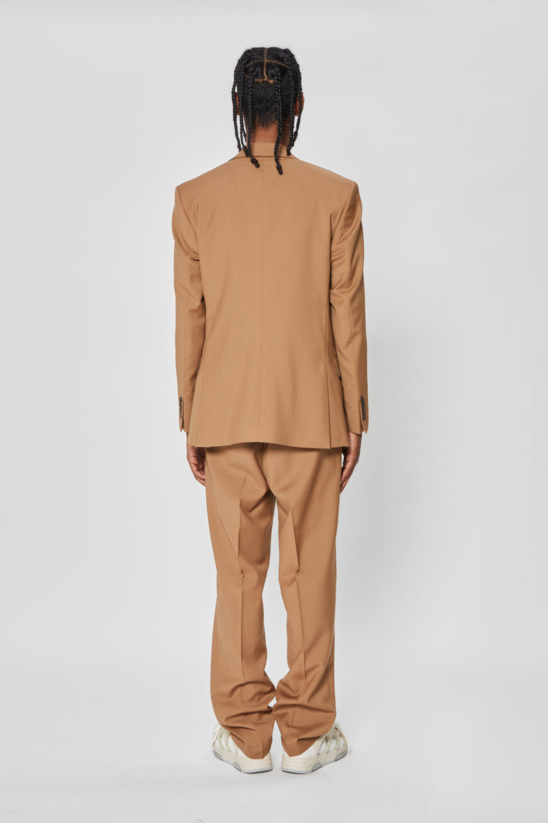 CREW SINGLEBREASTED SUIT JACKET COFFEE