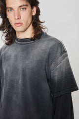 ZENO DOUBLELAYER LONGSLEEVE BLACK STONE