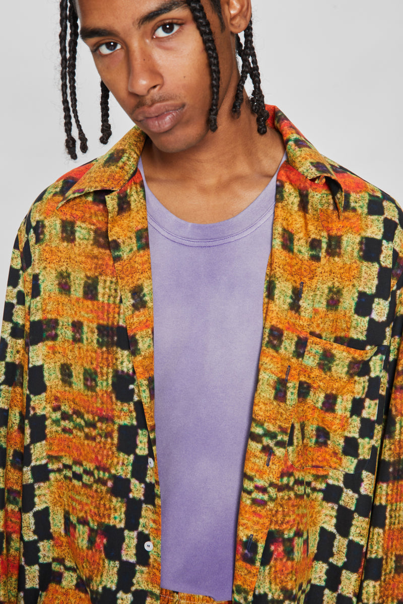 AUSTIN OVERSIZED SHIRT ORANGE/BLACK