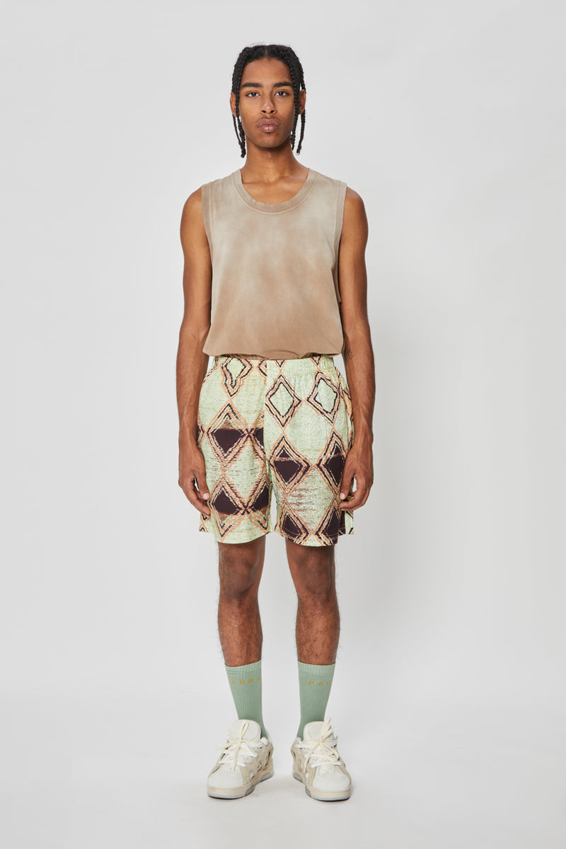 HULK OVERSIZED SHORTS LIGHT GREEN/PINK
