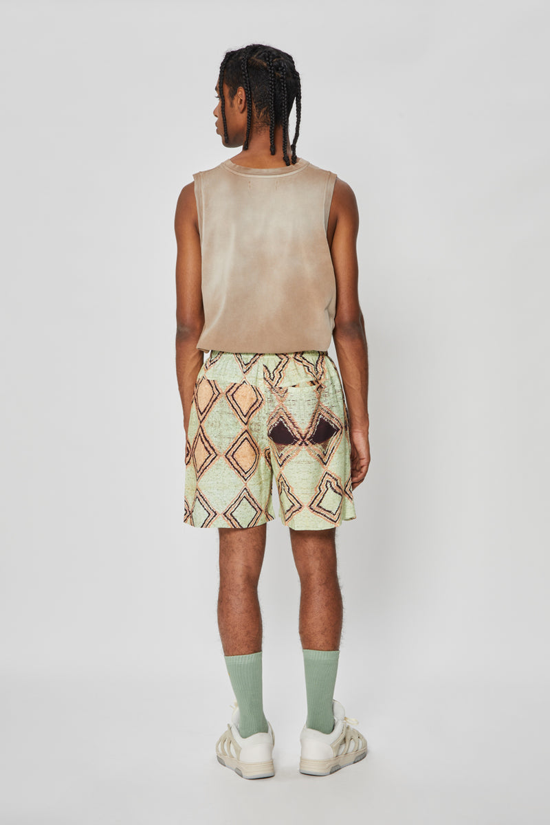 HULK OVERSIZED SHORTS LIGHT GREEN/PINK