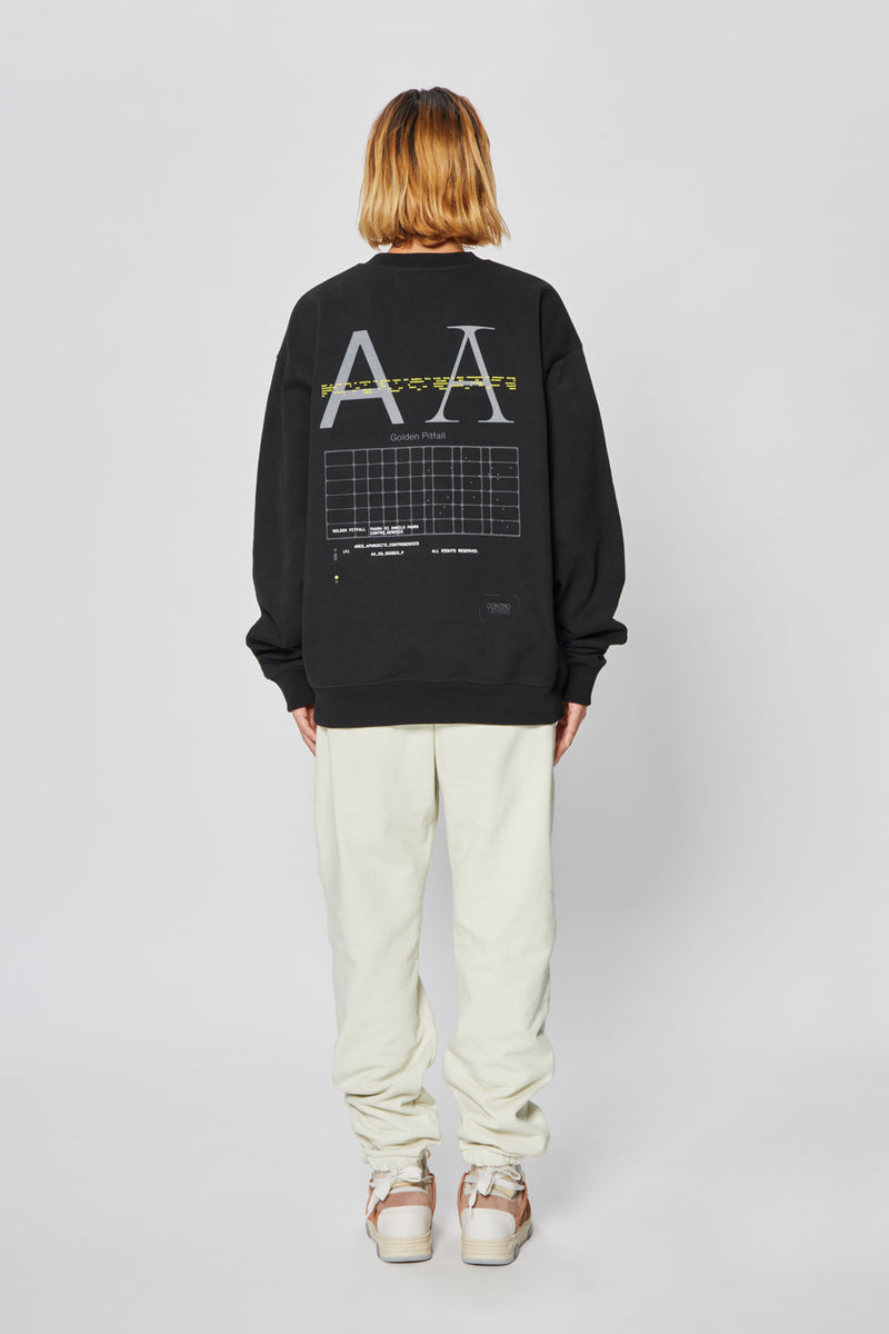 MENAS CREWNECK BASIC FIT AA BLACK